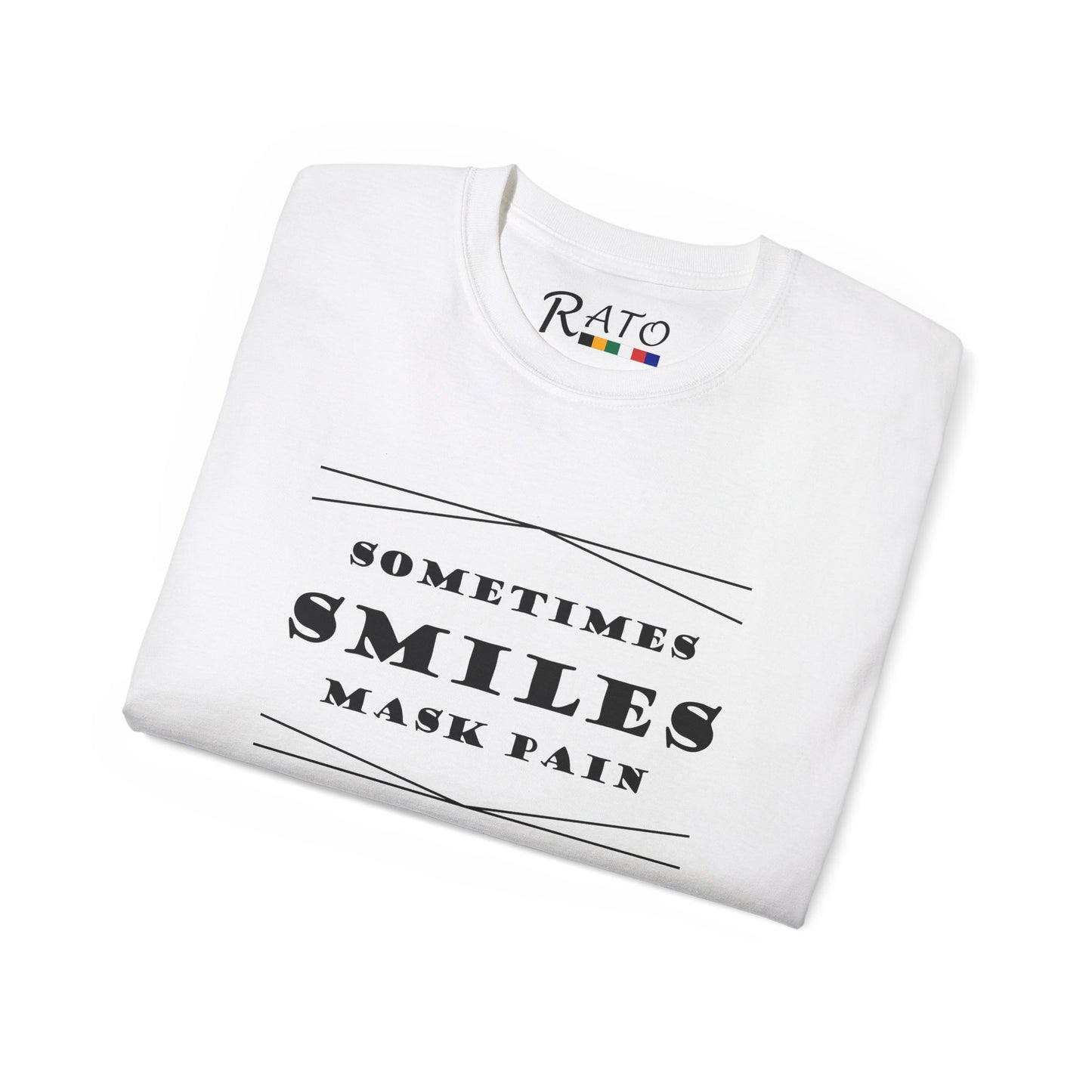 Sometimes Smiles Mask Pain - Unisex Ultra Cotton Tee
