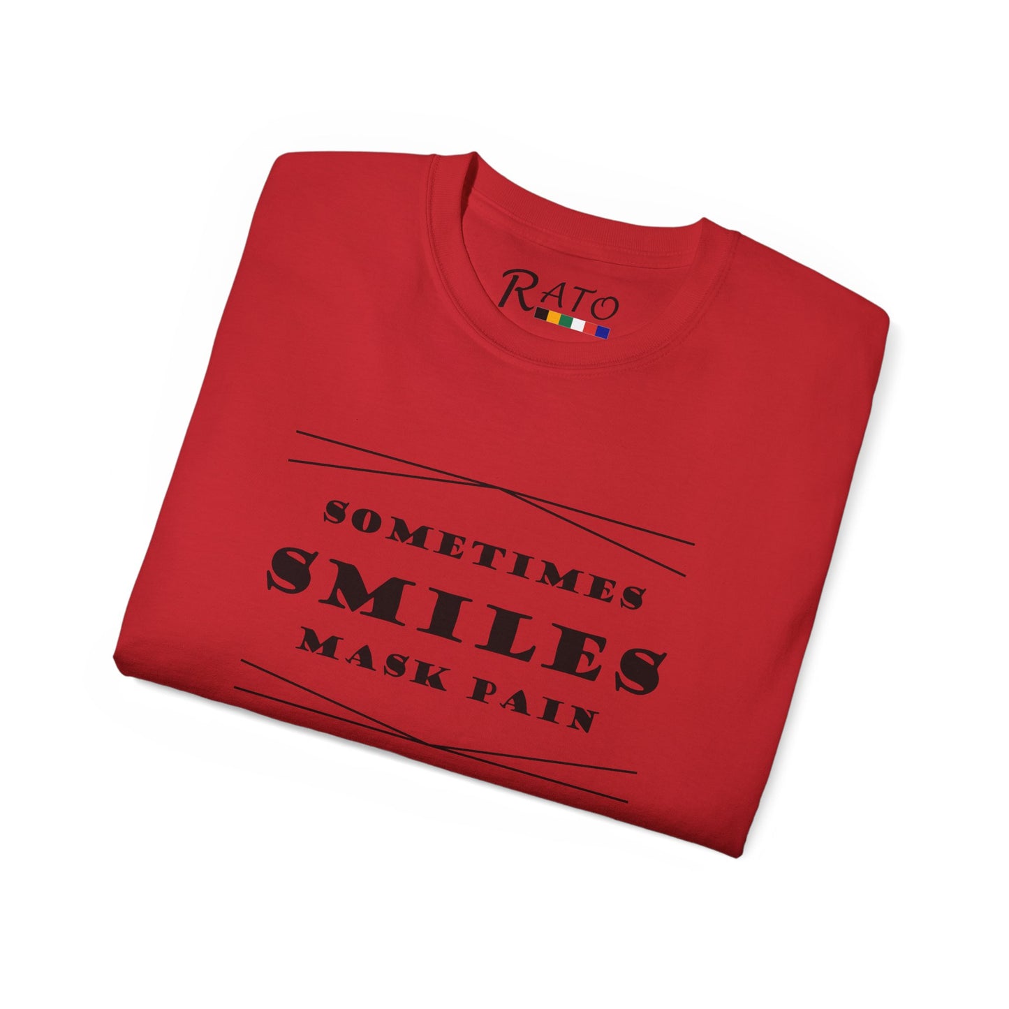 Sometimes Smiles Mask Pain - Unisex Ultra Cotton Tee