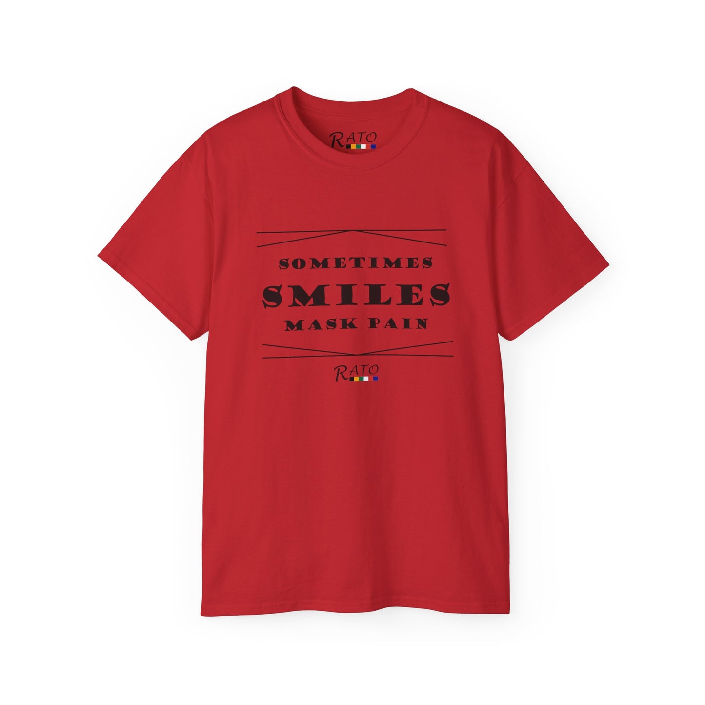 Sometimes Smiles Mask Pain - Unisex Ultra Cotton Tee