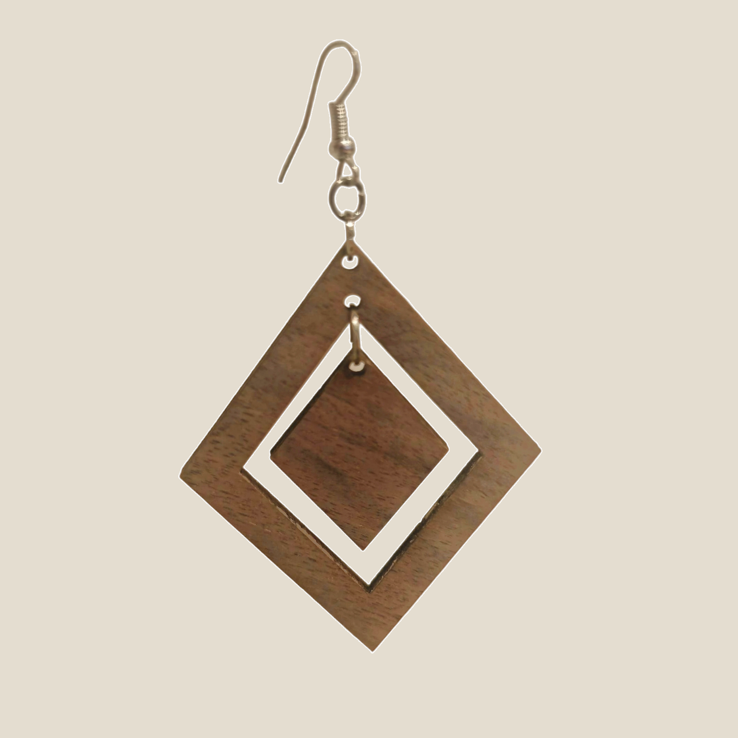 Diamond Walnut Earring