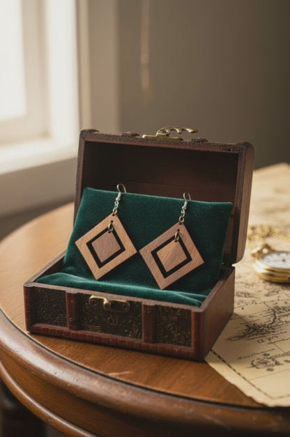 Diamond Walnut Earring