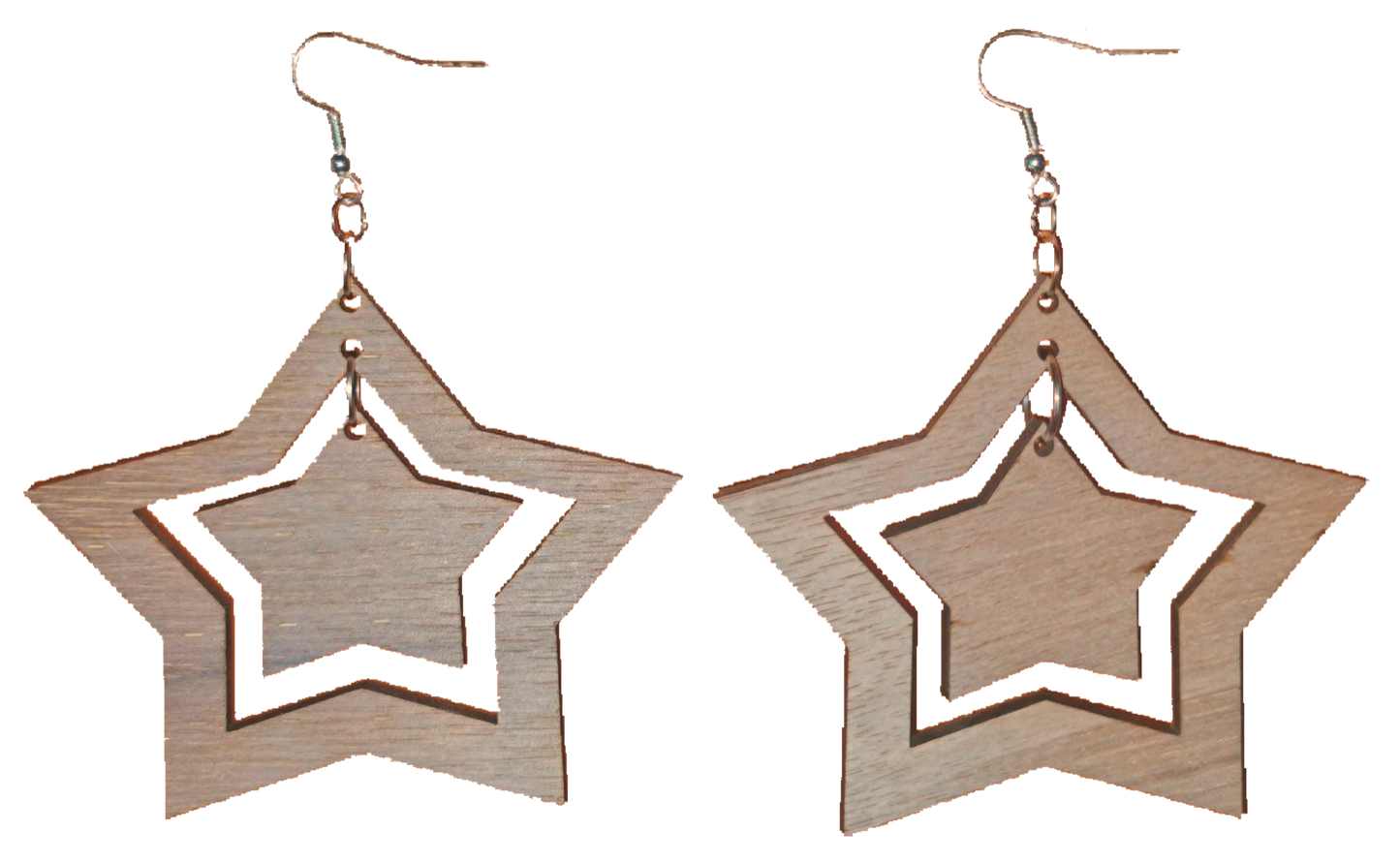 Star Walnut Earring